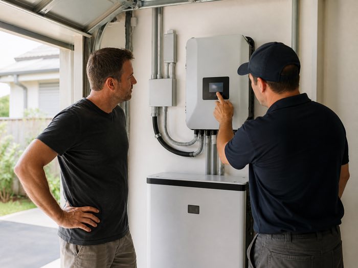 Solar inverter and battery system check